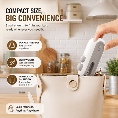 2-in-1 USB Rechargeable Mini Bag Sealer & Cutter